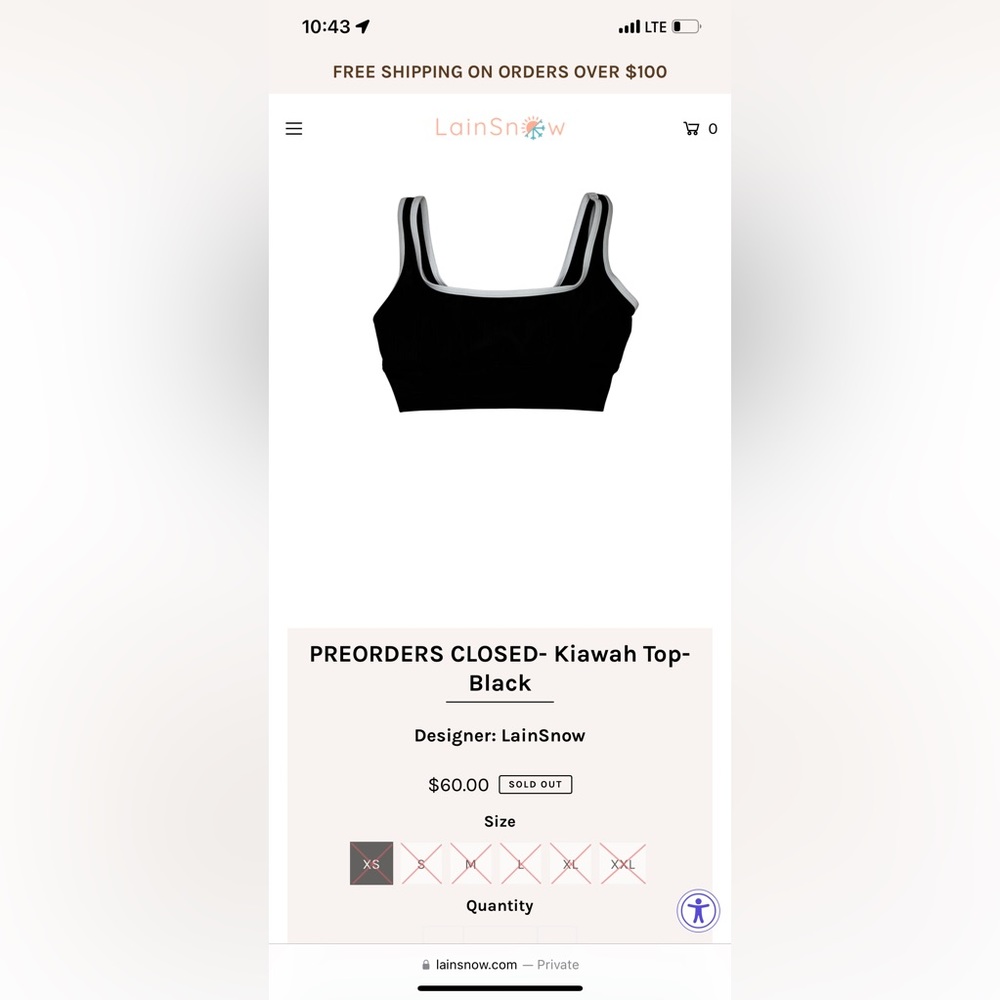 LainSnow Kiawah Top - Black